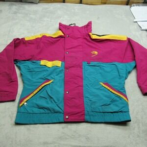 The North Face Extreme GoreTex Jacket Womens Large Coloblock WaterProof Logo VTG